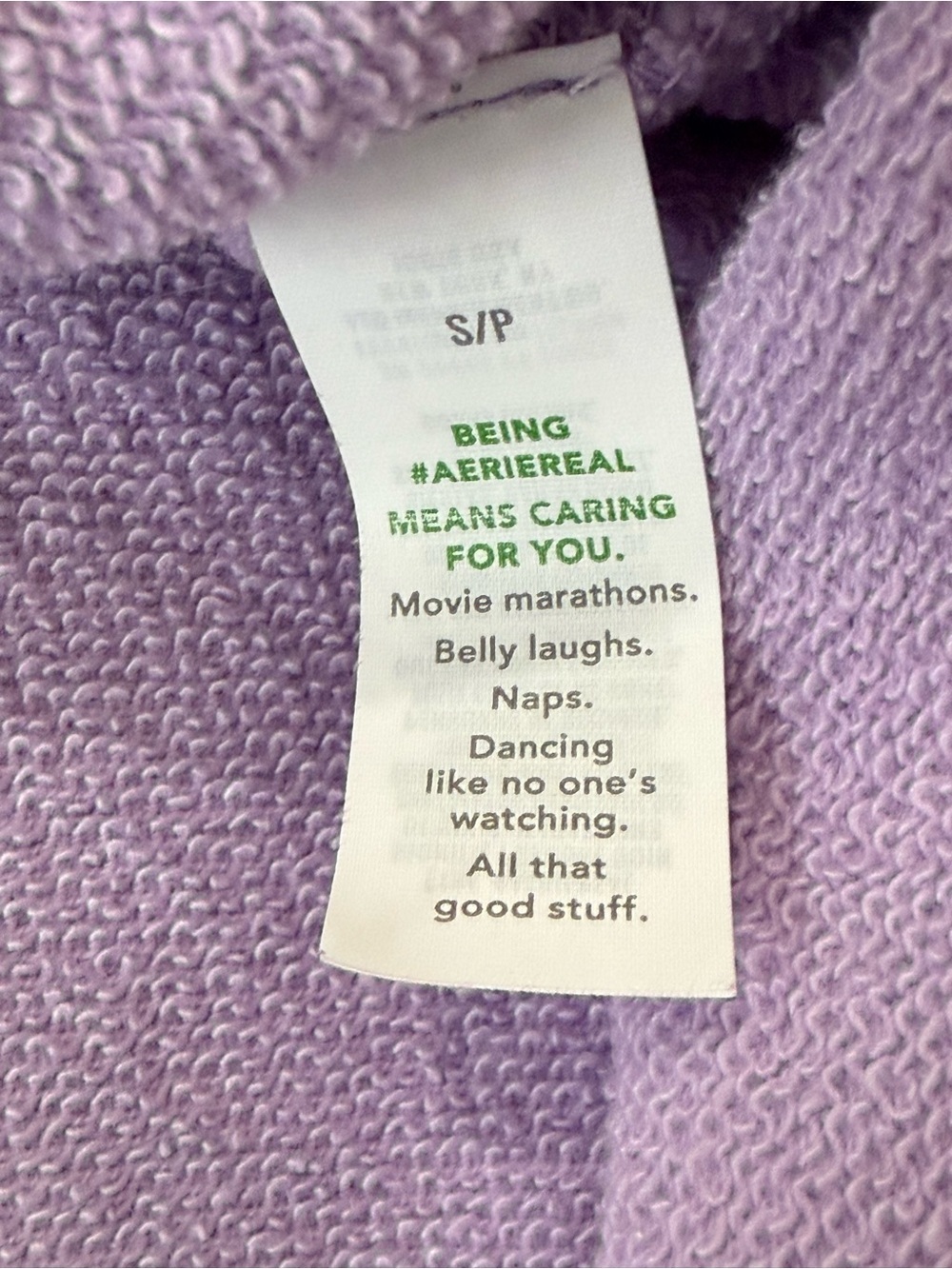 AERIE THE CHILL CREW Going off the Rails Sweatshirt Lavender Size Small - Picture 4 of 7